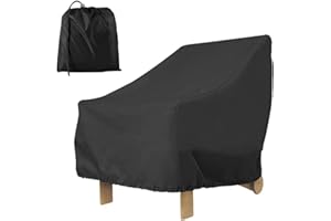 TOABOA Housse pour meubles de jardin - 80 x 85 x 91 cm - Housse de protection 210D - Imperméable - Anti-UV - Coupe-vent - Résistante aux UV - Pour chaises de jardin, chaises empilables, chaises de balcon