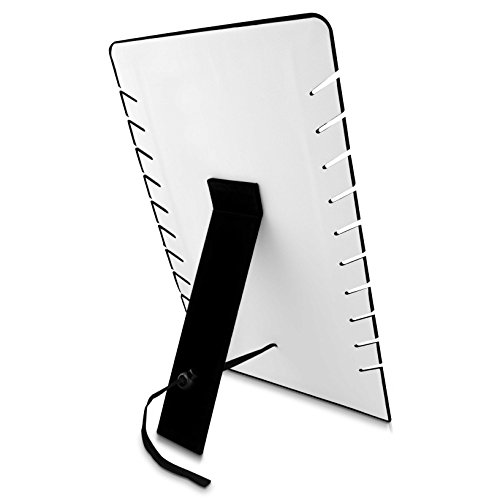 VENKON – Kettenständer für 10 Halsketten Organizer für Schmuck Aufbewahrung & Präsentation – Samt Schwarz – 35 x 23 cm - 7
