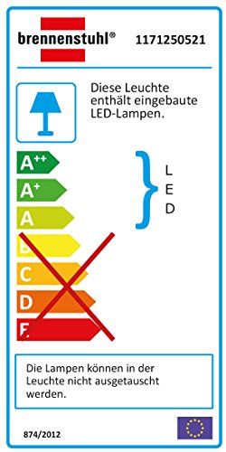 Brennenstuhl Chip-LED-Leuchte / LED Strahler außen (robuster Außenstrahler 50 Watt, Baustrahler IP65 geprüft, LED Fluter Tageslicht) Farbe: silber - 2
