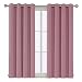 Produktbild Deconovo Blickdichte Gardinen Ösenvorhang Blickdicht Vorhang Verdunkelung 138x168 cm Rosa 2er Set