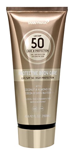 Tannymaxx Protective Body Care LSF 50 190ml mit Sheabutter und Kokosnuss-Öl/ Intensiv pflegende Bodylotion mit Sonnenschutz + dermatologisch getestet, 1er Pack (1 x 190 ml)