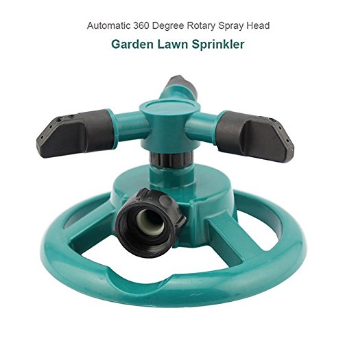 Garten Sprinkler, Swify Rasensprenger Sprinkler Kreisregner Automatik mit 3 Armen und 12 Sprühdüsen 360° Rotation Wasser Sprinkler für Bewässerungsanlagen, Blumen und Gärten - 2