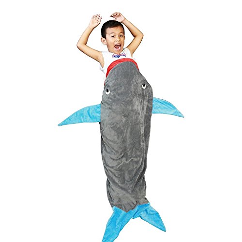 Janecrafts Kinder Hai Decke Flanell Tier geformt Mermaid Schwanz Blanket - 7