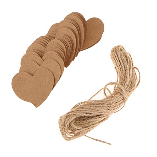 100 Papel De Etiquetas Boda De La Forma Del Coraz  n Etiqueta De Bombonera Hanging Marr  n Decoraci  n