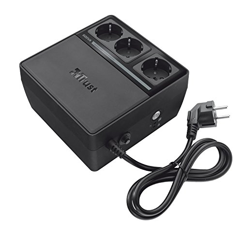 Trust 600VA UPS With Standard Power Outlets 18162 Computing Accessories: Other schwarz