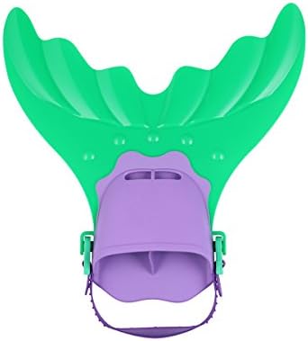 Superstar Mermaid Fin, Adjustable Comfortable Swim Fin with Soft Strap for Training and Swimming Snorkeling (Green 1)