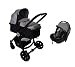 RedKite Push Me Fusion Pushchair Travel System With Convertible Seat/Carrycot & Car Seat - Platinum