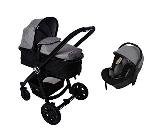 RedKite Push Me Fusion Pushchair Travel System With Convertible Seat/Carrycot & Car Seat - Platinum