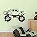 Produktbild Gwgdjk Hohe Qualität Lkw Vinyl Wandaufkleber Abnehmbare Sport Auto Auto Kunst Aufkleber Jungen Schlafzimmer Wasserdicht Klebstoff   59 * 33 Cm