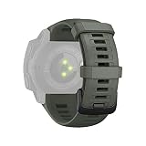 Yallylunn Silikon Schnellverschlussband Multicolor Optional Einstellbar Fashion Sports Wrist Strap FüR Garmin Instinct(Schwarze Stahlschnalle)