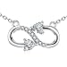 Produktbild ZSML Pendant Halskette, S925 Sterling Silber Clavicular Kette Micro-Inlay Diamond Liebe Unendlichkeit Pendant Halskette Frauen Mode Schmuckgeschenk