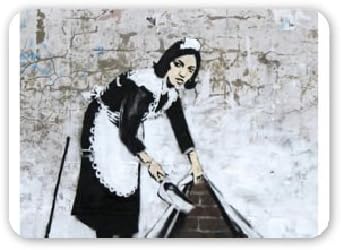 Chamber Maid - Mouse Mat Art247 Highest Quality Natural Rubber Mouse Mats - Mouse Mat - inches