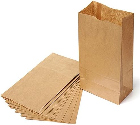GlobalDeal Direct 10Pcs Brown Kraft Paper Bags Party Wedding Favors Small Gift Bread Food Bags