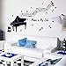 Produktbild Beilinheng DIY Wohnkultur Abnehmbare Klavier Noten Musik Zimmer Kunst Wandaufkleber PVC Decals Vinyls Aufkleber 50X70 cm