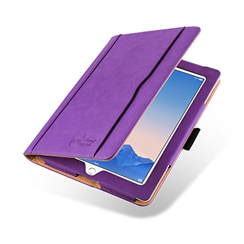 iPad 4 Hülle - JAMMYLIZARD Ledertasche Smart Cover mit Standfunktion (mit Retina) für iPad 4. 3 & 2, VIOLETT & HONIG