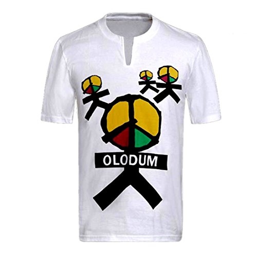 Shuanghao Hommes Michael Jackson Memorial Chemises OLODUM Paix Anti Guerre Beat It Piano T-Shirts (Olodum, Medium)
