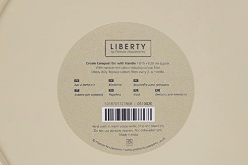 Premier Housewares Komposteimer mit Tragegriff, cremefarben - 7