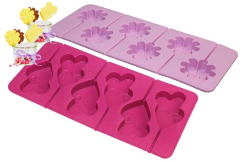 Cassetti® 2 Silikon Lolli Formen inkl. 120 Stielen