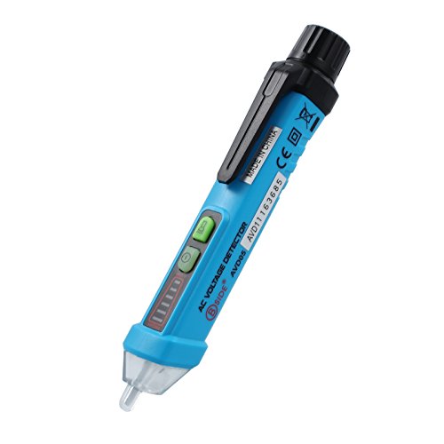 Preisvergleich Produktbild Neoteck-Spannungs-Tester, berührungsfreier Spannungsprüfer, 12–1000 V AC, Spannungsprüfer, Spannungsprüferstift, Werkzeug, mit LED-Taschenlampe, Beeper, Taschenclip
