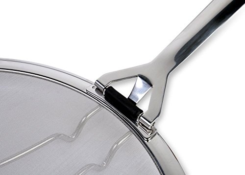 Culina® Premium 33cm rostfreies Edelstahl Spritzschutzsieb. Zusammenklappbar. - 3