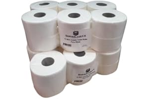 ONEONE Mini Jumbo Toilet Roll 2 Ply Pure Soft Quality UK Made by Super Maxx® (12 Rolls)