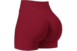 JN JANPRINT Womens Running Gym Cycling Shorts Hidden Scrunch Bum Butt Lifting High Waisted 4.5" Seamless Booty Shorts