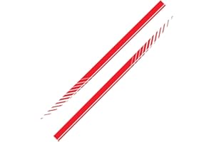 Pegatinas laterales de Carrocería,MoreChioce Pegatinas de Rayas de Carreras Deportivas Universal para Falda Lateral Coche raya Pegatina Decorativa Camiones Vehículos Todo Terreno 190cm×9cm,Rojo