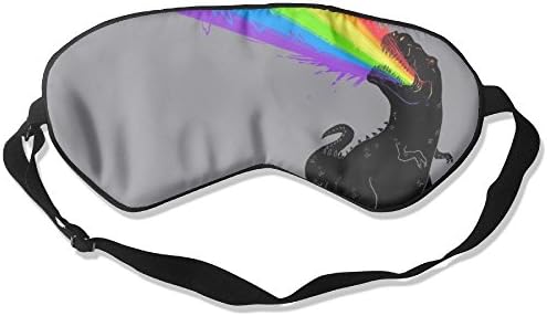 Comfortable Sleep Eyes Masks Dinosaur Rainbow Pattern Sleeping Mask For Travelling, Night Noon Nap, Mediation Or Yoga