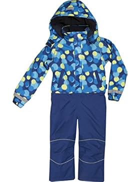 Playshoes Unisex Schneeanzug Schnee-Overall Punkte Allover Blau/Grün