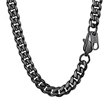 herrenschmuck kette ✦ Material: schwarzes Metall plattiert 316L Edelstahl, 100% neu