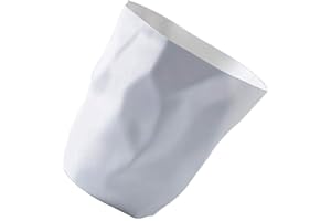 freneci Poubelle Corbeille à Papiers en Plastique Bureau Chambre Irrégulière Wastebasket Office Décoration Bureau Moderne - Large 9L - Blanc Large, Autres