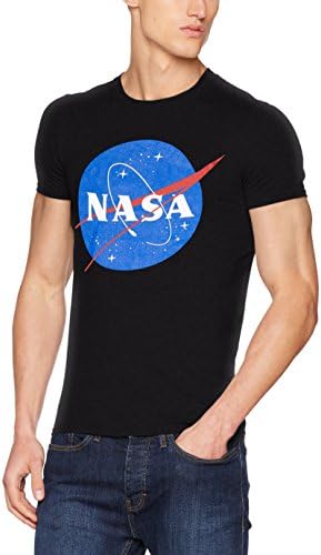 Brands In Limited Men's NASA Insignia Logo Crew Neck Short Sleeve T-Shirt
