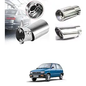 PRIKNIK Silencer Tip Exhaust Pipe Car Stainless Steel Rear Muffler Tip Tail Muffler Tip Pipe Adjustable Car Decoration Exhaust Tip Tailpipe Compatible with 800