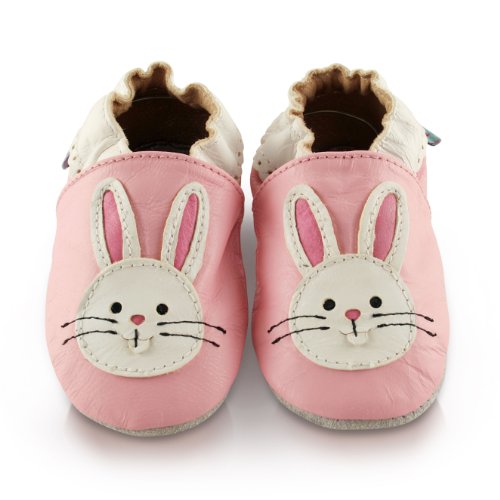 Pink Bunny Soft Leather Baby Shoes | 18 - 24 months