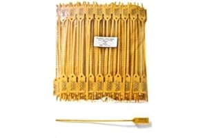 ALMA 100 Sigilli di sicurezza a strozzo in plastica. Economico, regolabile con un'applicazione veloce e sicura. Lunghezza 20 cm. Stampa con numerazione progressiva. Campi di applicazione: logistica, trasporti, imballaggio, spedizioni