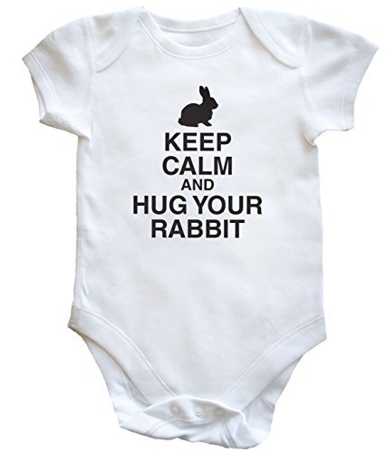 HippoWarehouse Keep calm and hug your rabbit baby vest boys girls