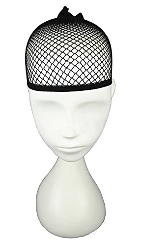 2 Pack Schwarz Mesh Stil Elastische Perücken Perückennetz - 3