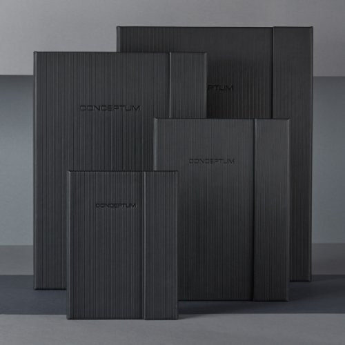 Sigel CO141 Notizbuch, A4+, kariert, Hardcover, schwarz, mit Magnetverschluss, CONCEPTUM – weitere Größen - 11
