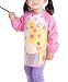 Waterproof Baby Girls Apron Bibs Cartoon Animal Kids Eat Play Painting Apron (pink)