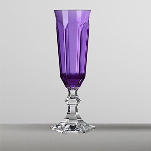 Marioluca Giusti Set 6 Dolce Vita Flute Glass Violet