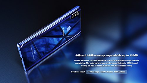 M-Horse Pure 2,18 9 Dual SIM Android 7.0 Smartphone,5.99 pollice HD Display,3600mAh MTK6750 Octa core 1.5GHz,4 GB RAM+64 GB ROM,Dual macchina fotografica,4G Smartphone,Nero