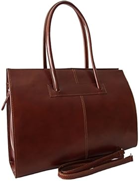 Sa-Lucca echt Leder Aktentasche Damen*Büro*Business*Arbeits*Tasche braun MADE IN ITALY
