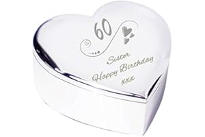 Chris Bag Of Goodies Sister 60th 60 Sixty Years Old Sixtieth Birthday Heart Shaped Trinket Box Keepsake Idea