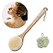 Produktbild Badebürsten / Rückenbürste, 2 in 1 Badebürste und Bath Ball Set, Dusche Naturborste Kardätsche, Verbessert die Durchblutung , reduziert Cellulite ,Verbessert die Haut Gesundheit für Damen & Herren