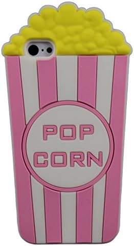 Popcorn Bucket Shape Soft Silicone Rubber 3D New Case Cover Skin For Apple iPhone 7 (Pink) © Sloth Cases