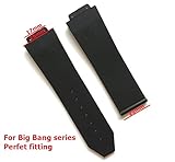 Watchbelt Watch Zubehör Silikonband für Hublot für Big BANG Herrenarmbänder 25 * 17Mm Gürtel Uhrenarmband mit Logo Edelstahl Schnalle flach schwarz Silber Schnalle 25x17mm 22mm Schnalle
