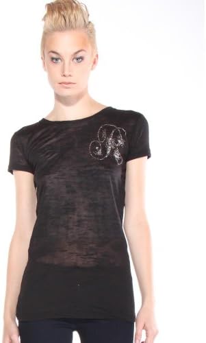 Rawyalty Womens Stoned Crew Neck S Black