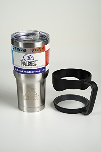 Der perfekte Trinkbecher mit TOP Isolierung und 800 ml Inhalt – DER FALKES Premium 1 – mit Henkel - 7