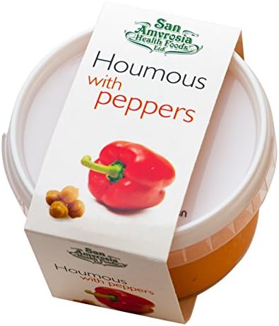 San Amvrosia Health Foods Houmous with Peppers, 228g