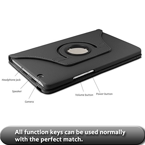 Huawei MediaPad M3 8.4 Hülle Case, Infiland PU Ledertasche lederhülle 360° Drehbarer Stand Smart Cover Case Schutzhülle Tasche Etui für Huawei MediaPad M3 8.4 Tablet-PC(mit Auto Schlaf / Wach Funktion)(Schwarz) - 5